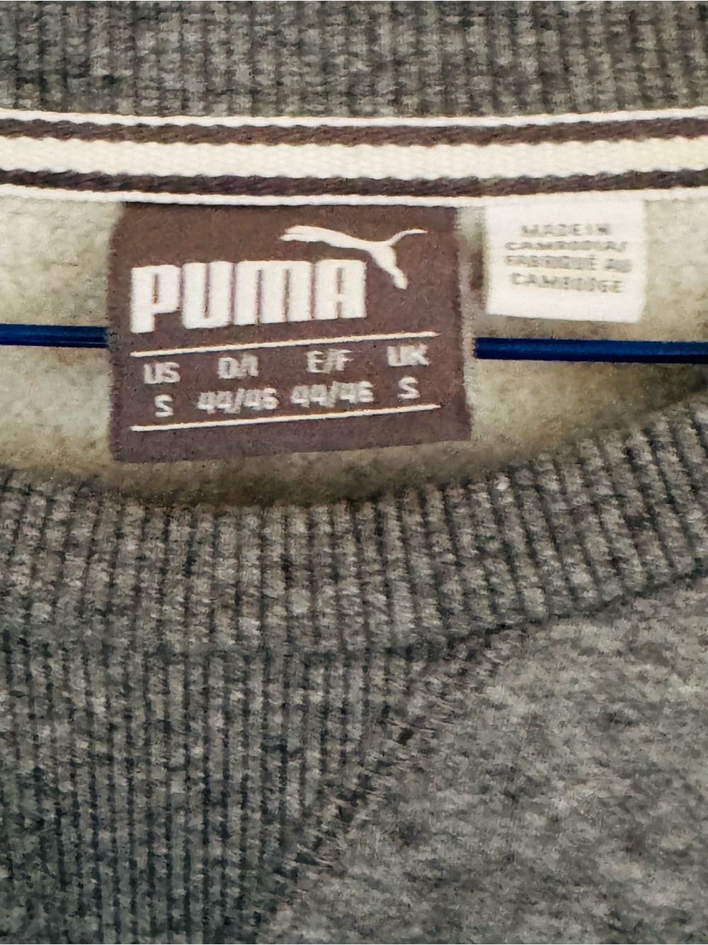 Puma Gray Crewneck Sweatshirt with Logo - Picture 3 of 9